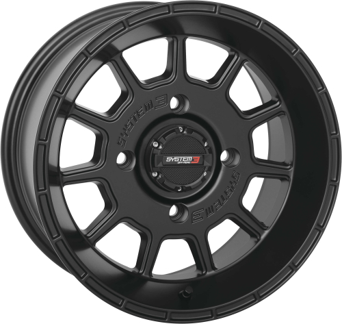 System 3 - System 3 ST-5 Aluminum Wheel - 14x7 - 4+3(+10mm) - 4/137 - Matte Black - 14S3-5137