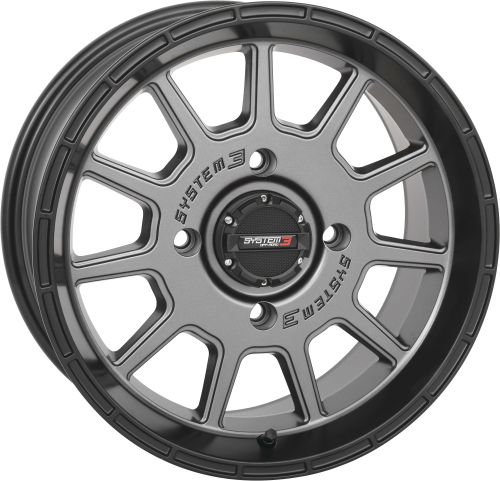 System 3 - System 3 ST-5 Aluminum Wheel - 15x7 - 5+2(+30mm) - 4/137 - Gunmetal Gray - 15S3-5337