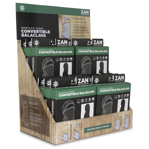 Zan Headgear - Zan Headgear Sportflex Series Balaclave Prepack - 12 Pack - PP019 - Black - OSFM