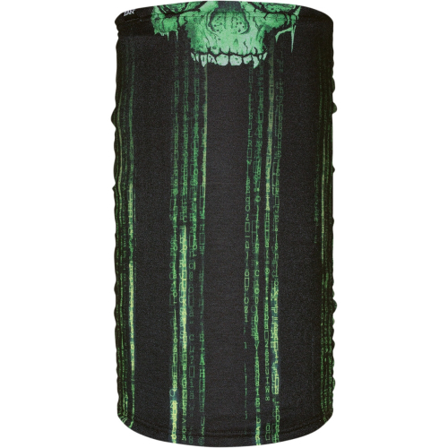 Zan Headgear - Zan Headgear Fleece-Lined Motley Tube - TF452 - Cyber Skull - OSFM