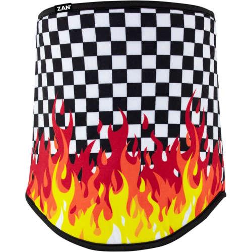 Zan Headgear - Zan Headgear SportFlex Series Neck Gaiter - WFL450 - Checkered Flames - OSFM