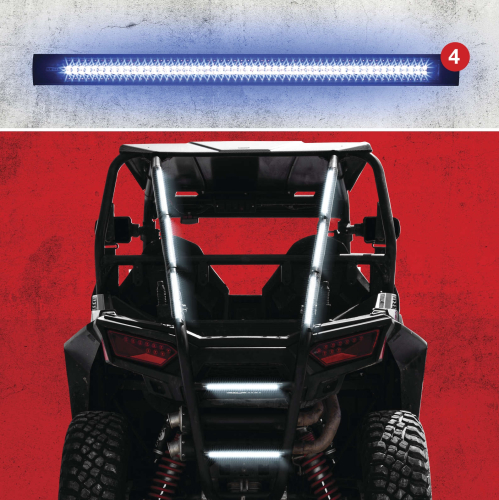 XK Glow - XK Glow Plug-and-Play Emergency Strobe Light Serie - Blue - 4 Lights - XK052002-4B