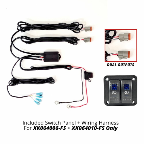 XK Glow - XK Glow 10in. Fog Pattern Light Bar without Harness - XK064010-FS