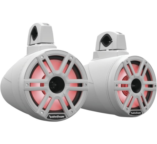 Rockford Fosgate - Rockford Fosgate Element Ready Moto Can Speakers - 8in. - White - Built-in Loaded Horn - M2WL-8H