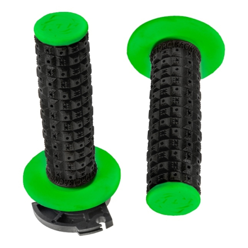 TORC1 Racing - TORC1 Racing Defy Enduro MX Grips - Black/Green - 2650-0208