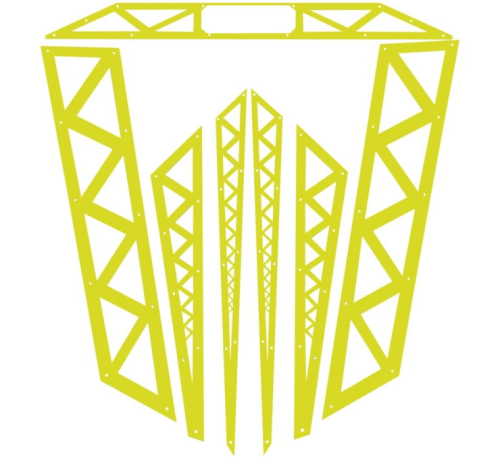 Thumper Fab - Thumper Fab Audio Roof Accent Trim Panel - Highlifter Lime Squeeze - Level 2/3 - TF020304.A-LS