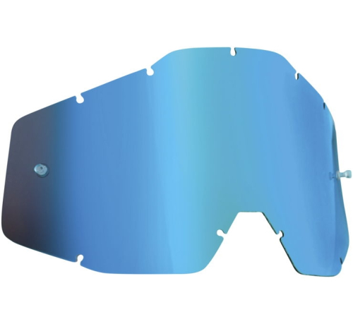 FMF Racing - FMF Racing Replacement Lens for PowerBomb/PowerCore Goggles - Anti-Fog - Blue Mirror - F-59006-00001