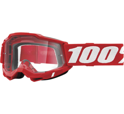 100% - 100% Accuri 2 Goggles - 50013-00005 - Red / Clear Lens - OSFM