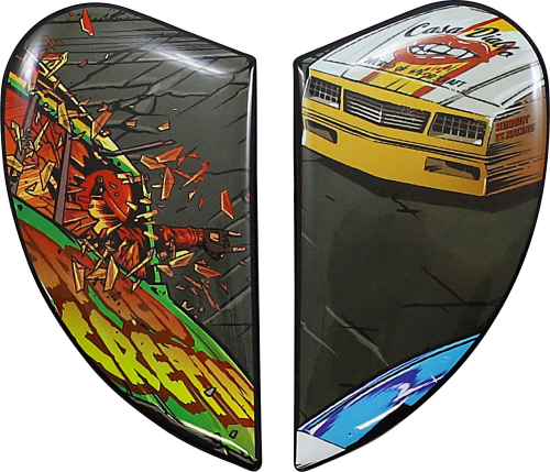 Icon - Icon Side Plate for Airform Helmets - Stroker Black - 0133-1360