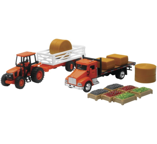 New Ray Toys - New Ray Toys 1:32 Kubota Tractor - Kubota Farm Tractor Playset - SS-15815A