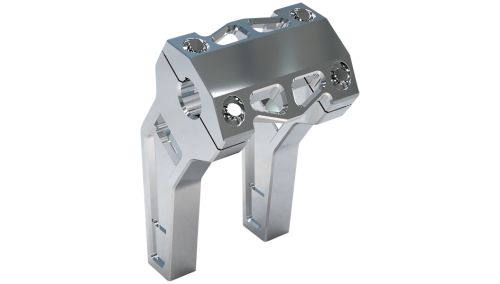 LA Choppers - LA Choppers 1in. Pullback Riser Kit - 6in. - Raw Aluminum - LA-7471-06R