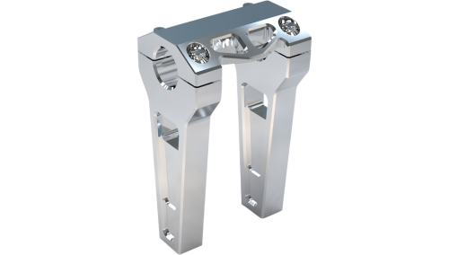 LA Choppers - LA Choppers 1.25in. Straight Riser Kit - 6in. - Raw Aluminum - LA-7480-06R