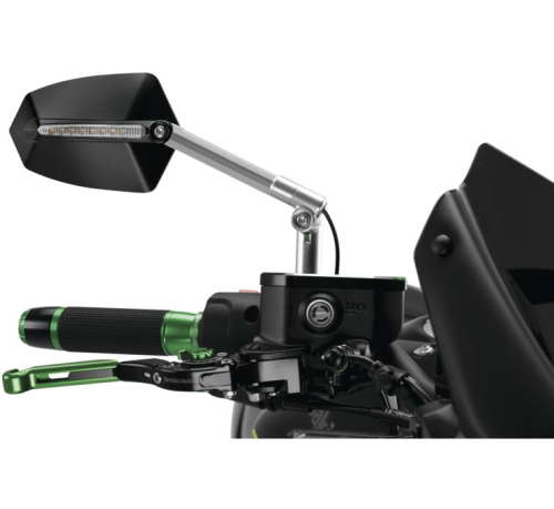 PUIG - PUIG GTI Turn Signal Mirror - Right - Aluminum/Black - 015DN