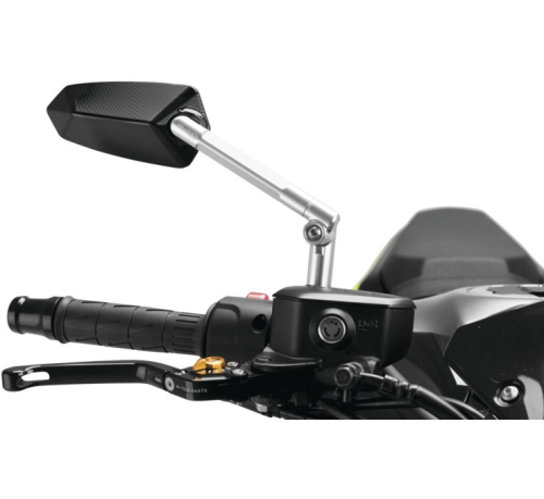 PUIG - PUIG F1.1 Racing Mirror - Right - Aluminum/Black - 017DN