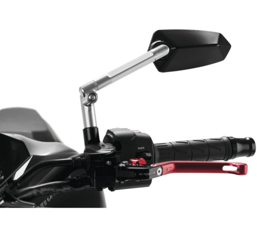 PUIG - PUIG F1.1 Racing Mirror - Left - Aluminum/Black - 018DN