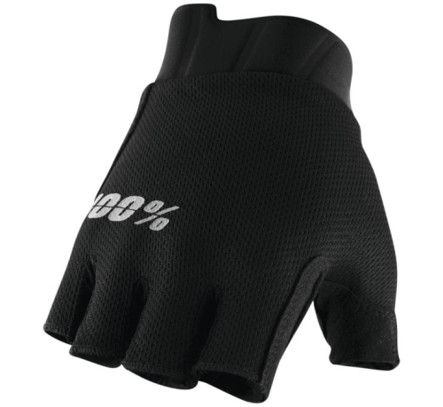 100% - 100% Exceeda Gel Shortfinger Glove - 10024-00000 - Black - Small