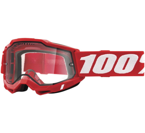 100% - 100% Accuri 2 Enduro MTB Goggles - 50016-00005 - Neon Red / Clear Lens - OSFM