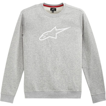 Alpinestars - Alpinestars Ageless Crew Fleece - 12125132211262X - Heather Gray/White - 2XL