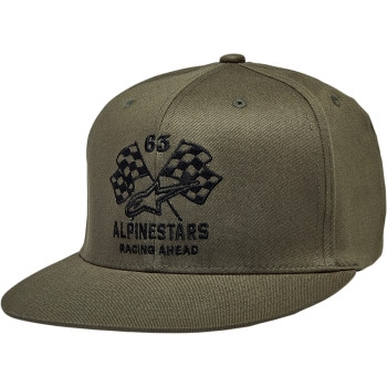 Alpinestars - Alpinestars Double Check Flatbill Hat - 1212812306910LX - Military/Black - Lg-XL