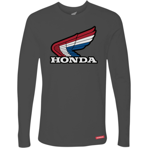 Honda Collection - Honda Collection Honda Wing Long Sleeve T-shirt - NP21S-M3023-2X - Charcoal - 2XL