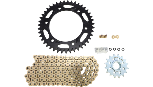 Vortex - Vortex SSA Super Street 525 Conversion Chain and Sprocket Kit - Gold - CKG2477