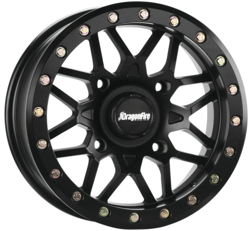 Dragonfire Racing - Dragonfire Racing Thyphoon Wheel - 14x7 - +10 mm Offset - 4/137 - Black - 523196