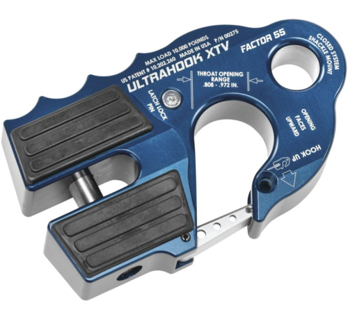 Warn - Warn UltraHook XTV Winch Shackle Mount - Blue - 00275-02