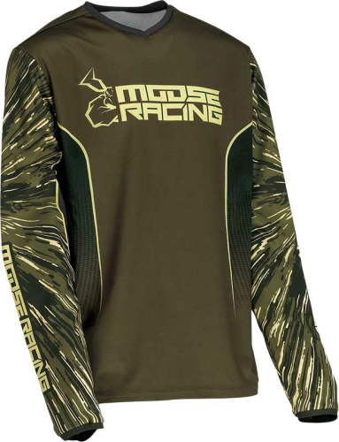 Moose Racing - Moose Racing Agroid Youth Jersey - 2912-2276 - Olive/Tan - X-Small