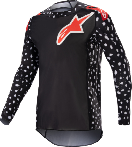 Alpinestars - Alpinestars Supertech North Jersey - 3760523-1397-LG - Black/Neon Red - Large