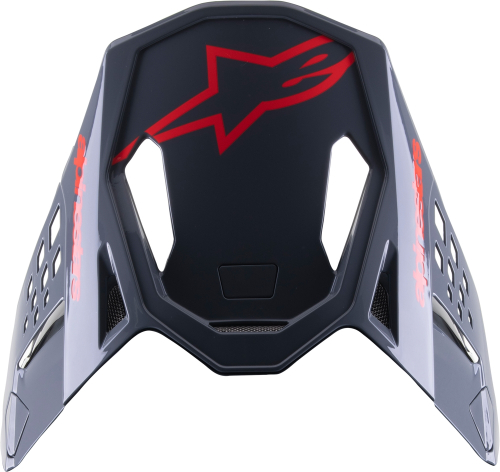 Alpinestars - Alpinestars Visor for S-M8 Radium Helmets  - Black/Neon Red - 8981523-1397-OS
