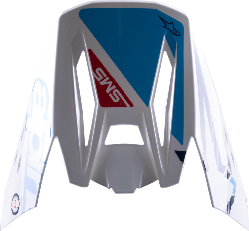 Alpinestars - Alpinestars Visor for S-M5 Action Helmets - White/Cyan/Blue - 8986022-2077-OS