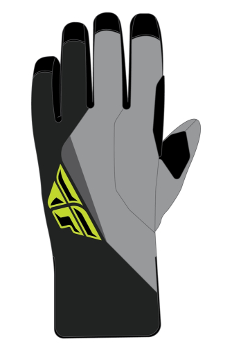 Fly Racing - Fly Racing Title Long Gloves - 371-06112X - Gray/Hi-Vis - 2XL