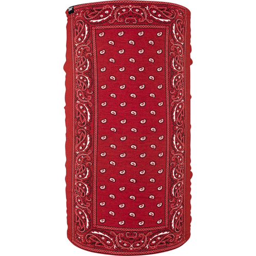 Zan Headgear - Zan Headgear Fleece-Lined Motley Tube - TF106 - Red Paisley - OSFM