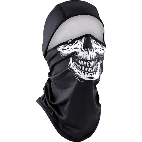 Zan Headgear - Zan Headgear SportFlex Series Convertible Balaclava - WB4L002 - Black/White Skull - OSFM