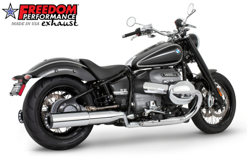 Freedom Performance - Freedom Performance 4.5in. Straight Tip Slip-On - Chrome with Sculpted Black Tip - BM00185