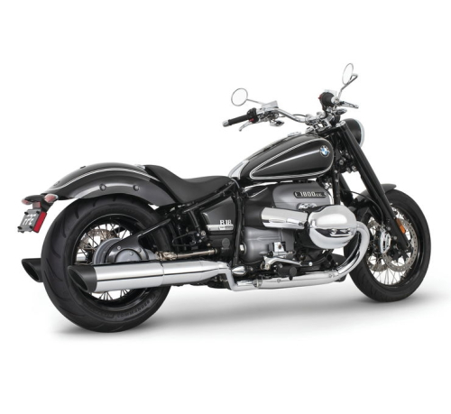 Freedom Performance - Freedom Performance 4.5in. Slash Tip Slip-On - Chrome with  Black Tip - BM00196