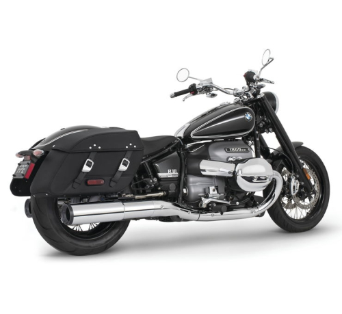 Freedom Performance - Freedom Performance 4.5in. Straight Tip Slip-On - Chrome with Black Tip - BM00248
