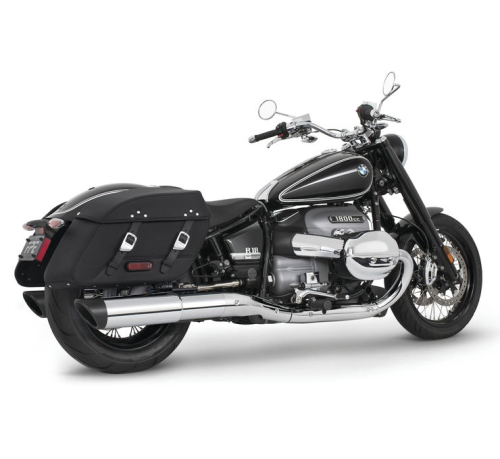 Freedom Performance - Freedom Performance 4.5in. Slash Tip Slip-On - Chrome with Black Tip - BM00258
