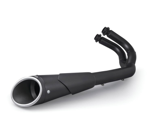 Freedom Performance - Freedom Performance Slash Cut 2-Into-1 Shorty Exhaust System - Black Muffler - Sculpted Black Tip - MK00122