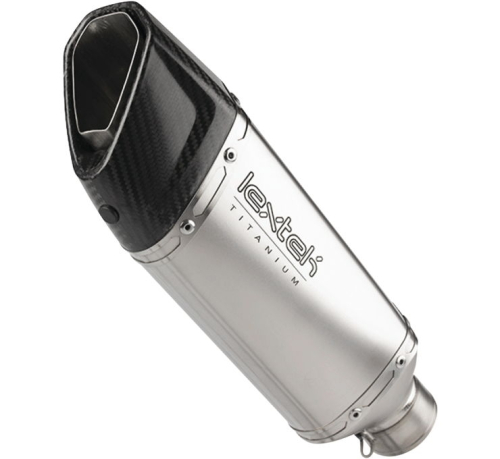 Lextek - Lextek ST5 Slip On Exhaust - Titanium Sleeve/Carbon Fiber End Cap - ST5