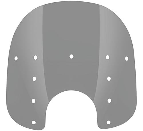 Memphis Shades - Memphis Shades Replacement Plastic for Fats Windshield (7in. Cutout) - 15in. - Black Smoke - MEP31212