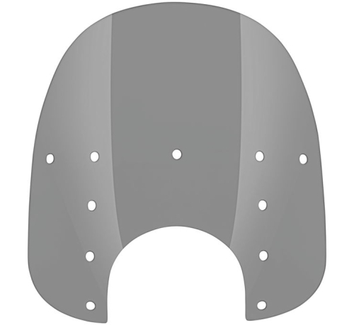 Memphis Shades - Memphis Shades Replacement Plastic for Fats Windshield (9in. Cutout) - 17in. - Black Smoke - MEP36212