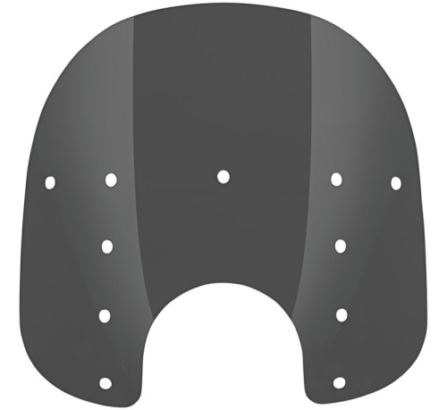 Memphis Shades - Memphis Shades Replacement Plastic for Fats Windshield (7in. Cutout) - 15in. - Dark Black Smoke - MEP31210