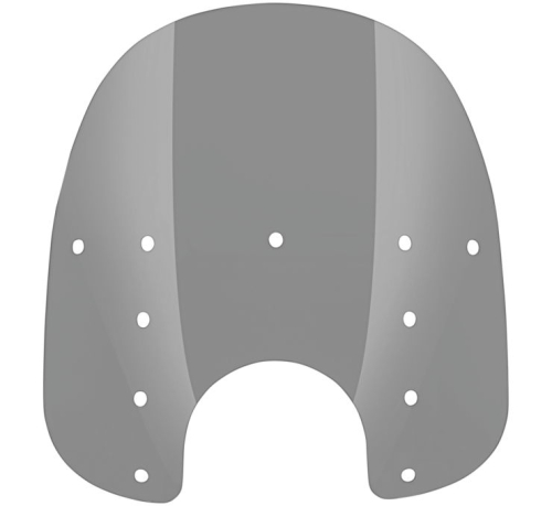 Memphis Shades - Memphis Shades Replacement Plastic for Fats Windshield (7in. Cutout) - 17in. - Black Smoke - MEP32112