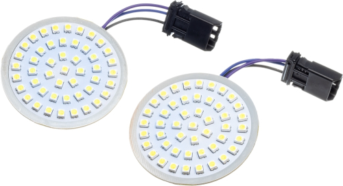 Letric Lighting Co. - Letric Lighting Co. Bullet Style Switchbacks Turn Signal LED Inserts for CVOs - White/Amber - LLC-BJSWA