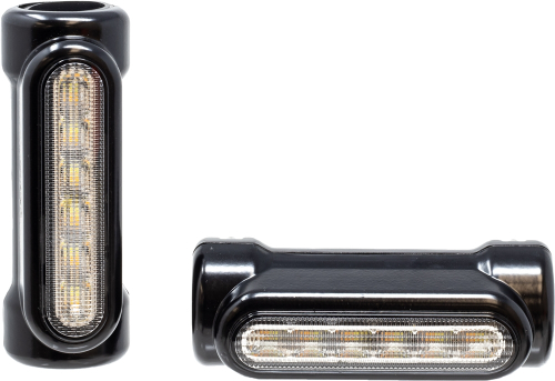 Letric Lighting Co. - Letric Lighting Co. Engine Guard LED Turn Signals - Black - LLC-EGL-B