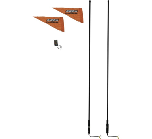 QuadBoss - QuadBoss Remote Controlled LED Light Whip - 72in. -  Smoke - Pair - 4-106B-2-QB