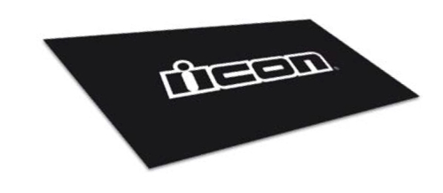 Icon - Icon Icon Logo Mat - 31.5in. x 78.75in. - Black - 9201-0081