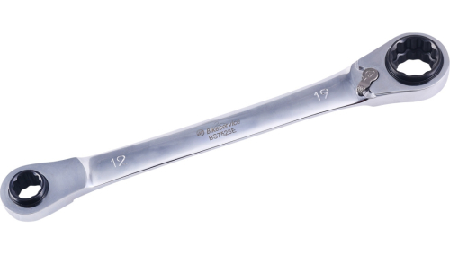 Bikeservice - Bikeservice 4-In-1 Reversible Ratchet Wrench  - 12x14mm/17x19mm - BS7525E