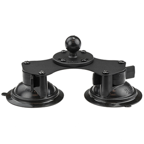 RAM Mounts - RAM Mounts RAM Dual Suction Cup Holder for Utility UTVs or Agriculture/Heavy Equipment Operation with 1in. Ball - RAM-B-189B-202U